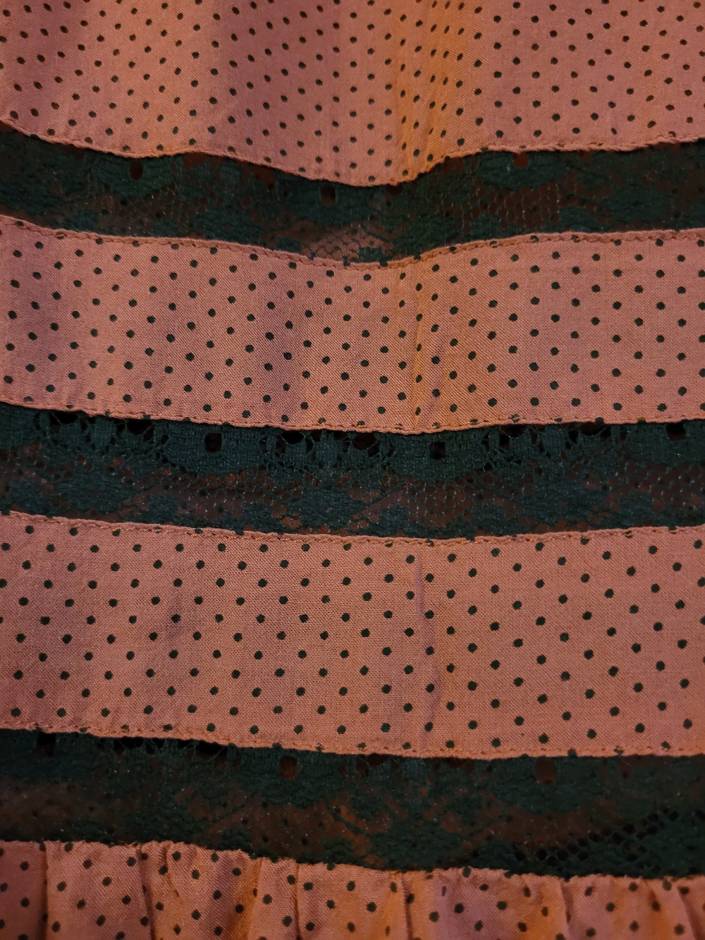 Free People Rust Red Slip with Black Dot Details - Picture 5 of 14